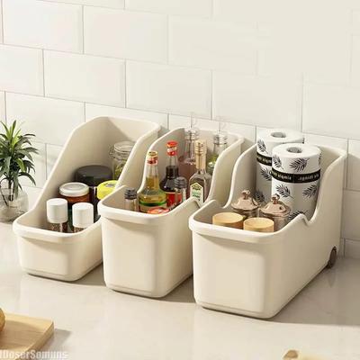 Kitchen Storage Rack with Wheel Pull-out Kitchen Drawer Type Storage Tray Spice Box Pot Lid Storage Under Sink Cabinet Organizer