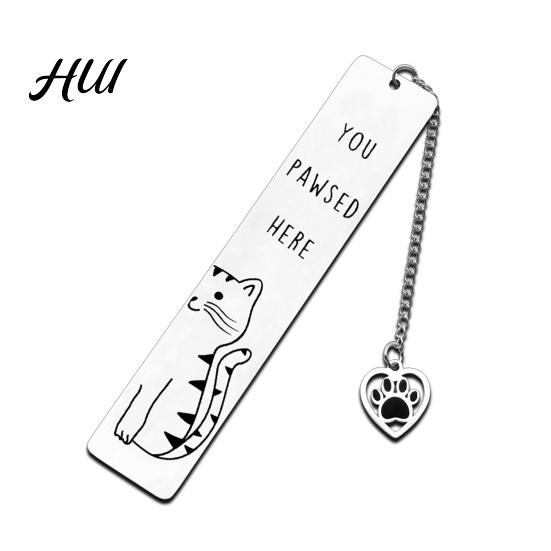 Funny Quote Bookmark Cute Cat Bookmark, Metal Page Marker with Creative Durable Quotes, Stainless Steel for Readers, Lover Gift Cartoon