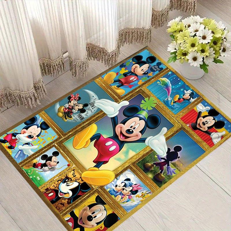 

1 шт. Ковер с рисунком персонажей мультфильмов Disney, ковер для зоны, нескользящий ковер, коврик для пола, стирающийся вручную, подходит для гостиной, спальни, домашнего декора 60cm by 90cm