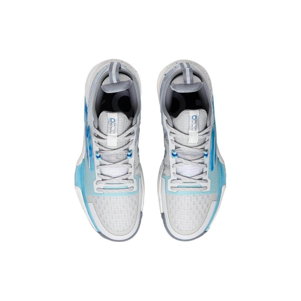 New LiNing Speed 9 Premium PRM Anti Slip Wear Resistant Low Top Basketball Shoes Men's Gray Blue ABAT023-3