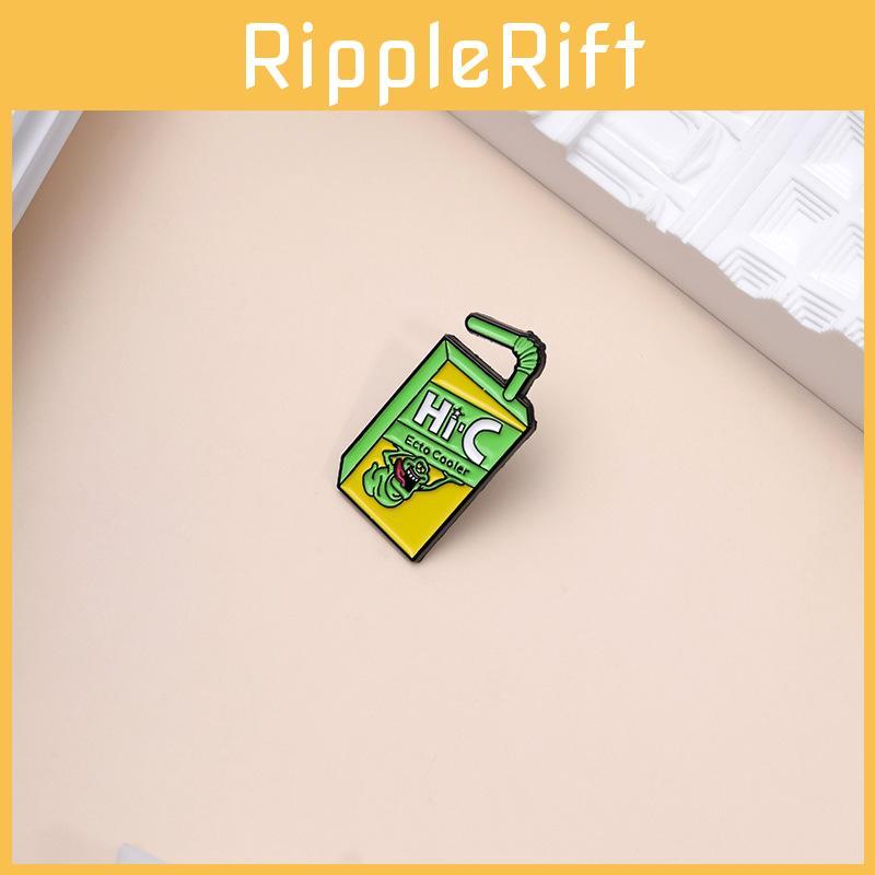 Cartoon Unique Alloy Character Brooch With Colorful Juicy Beverage Aesthetic