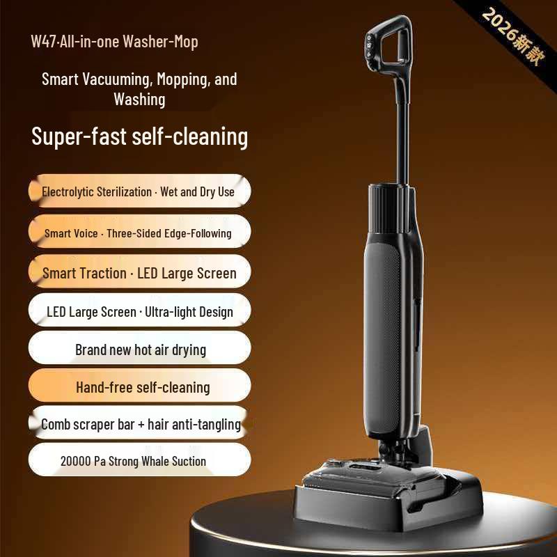 

180° Wireless Lie-Flat Electric Floor Mop & Sweeper New Reclining with Dryer серый