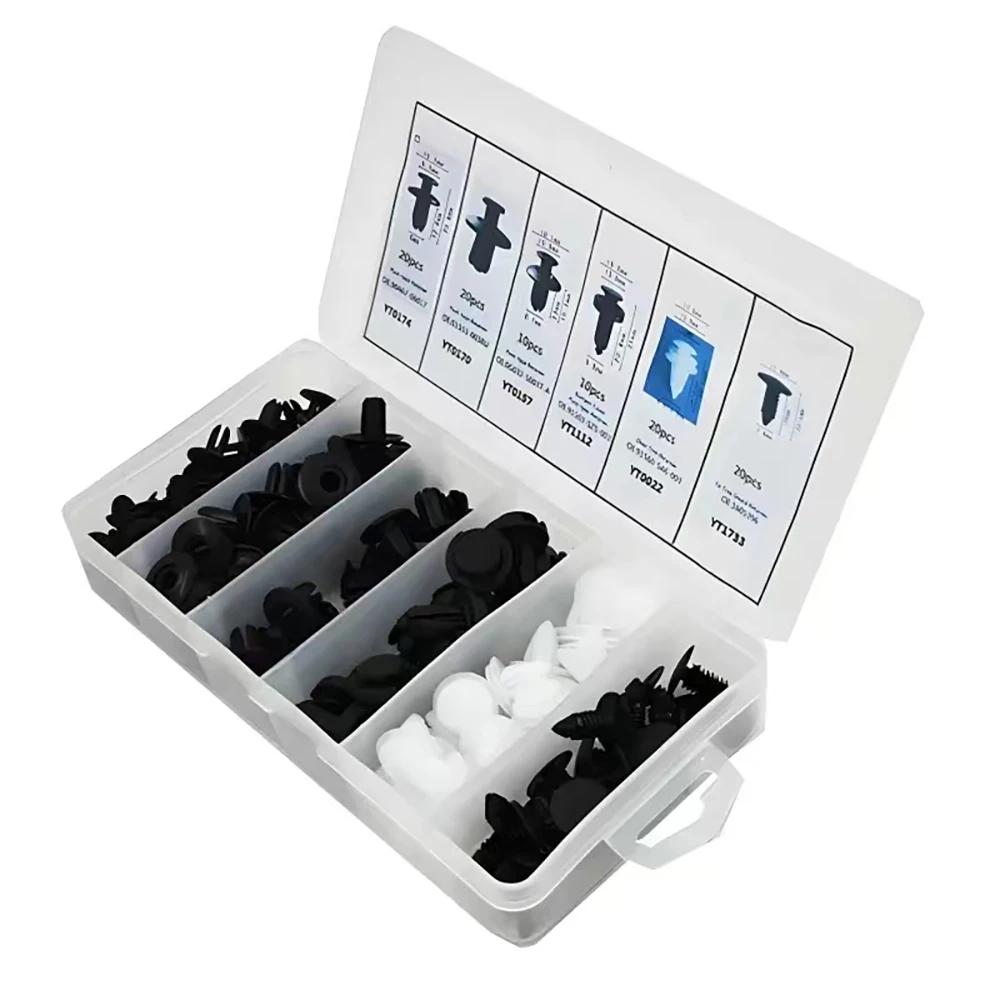 Hot Selling 100PCS Auto Fastener Clips Kit - Multi-Size Clips for Car Fender, Bumper, Door Trim & Panel Retainers