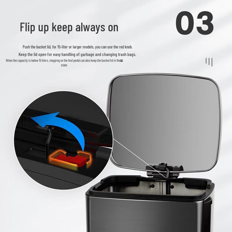 Stainless Steel Foot Pedal Trash Can