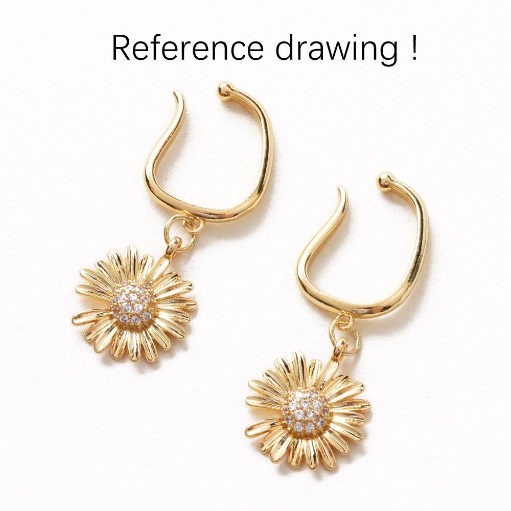 4PCS 14k Gold Plated Painless Ear Clip Ring Clip On Earrings Diy Making Supplies Jewelry Findings Components Accessories