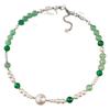 Vintage High Quality Artificial Crystal Pearl Natural Dongling Jade Necklace