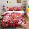 Floral Pattern Decor Set Elegant Soft Comfortable Duvet Cover Bedding Set Included 1*Duvet Cover & 2*Pillowcases, Gift