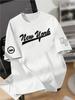 2026 New Fashion Printed Crewneck Tshirt Short Sleeve Casual Loose Fit Unisexs Tees