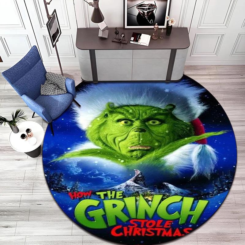 American Christmas Comedy How the Grinch Stole Christmas carpet Household goods decoration anti slip home table and chair mat aisle door mat carpet 5