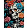 Vintage Floral Skeleton Skulls Pop Art Posters and Prints Canvas Painting Wall Picture for Living Room Home Decoration Cuadros