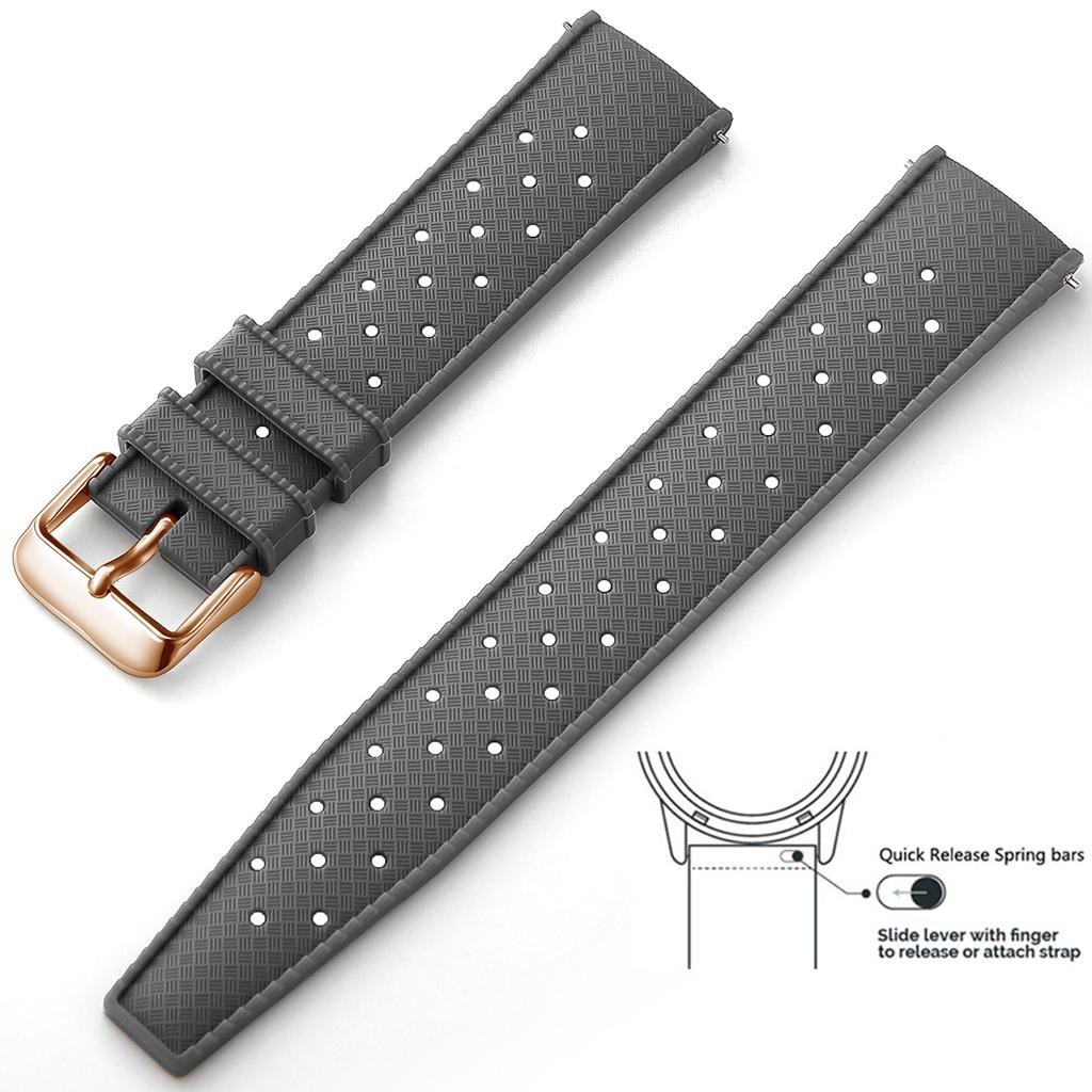 Tropical Silicone Watch Band Quick Release Watch Band 18mm 20mm 22mm Rubber Tropic Smart Watch Strap Waterpfroof Muti-Color