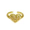 Gold Liebe Retro Offener Ring Französischer Mittelalterstil Eleganter Mode-Tropfen-Glasur Premium-Ring Zeigefingerring