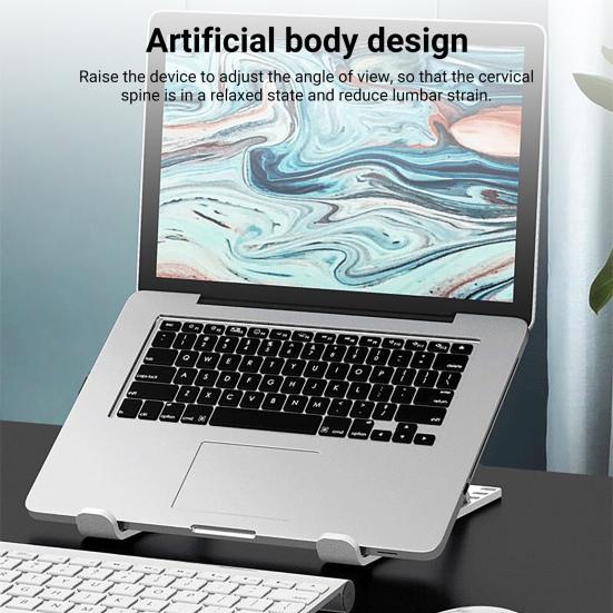 Laptop Holder Foldable Heat Dissipation Portable Non-slip Convenient Notebook Desk Stand for Home