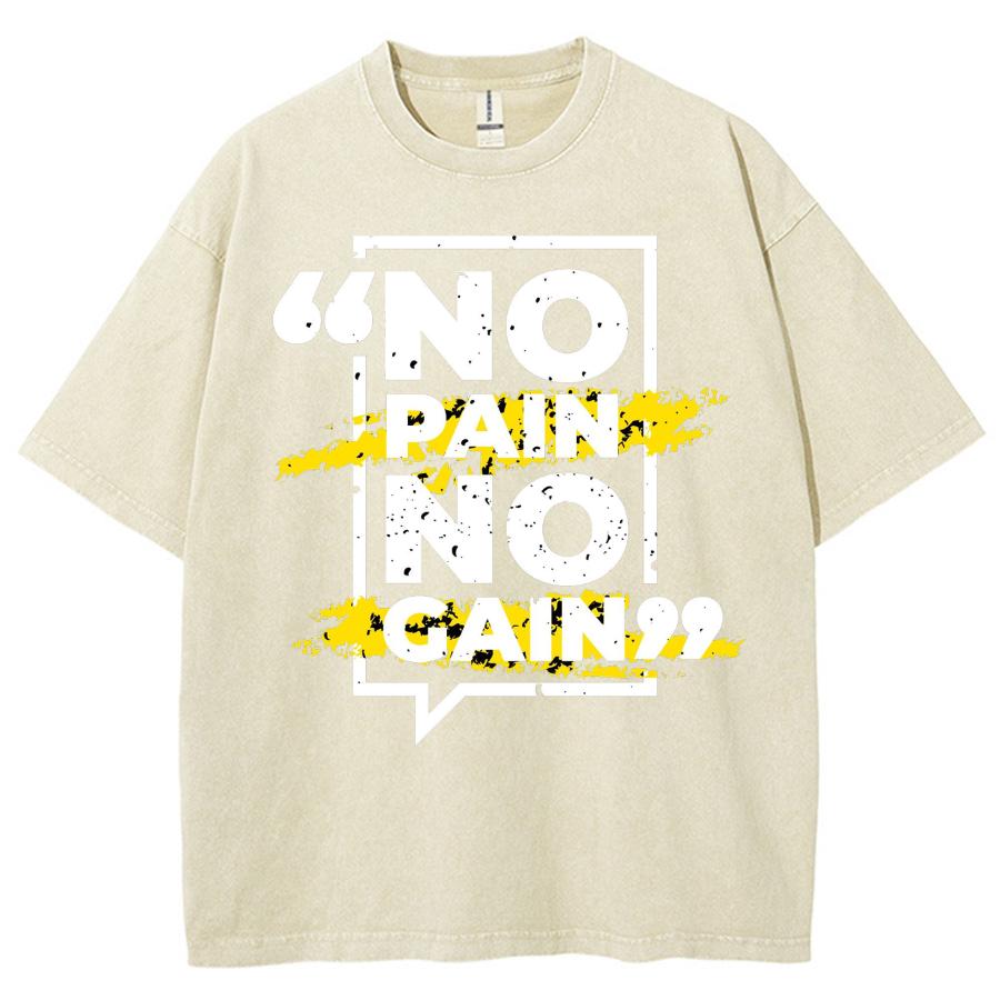 Summer Women's Washed T-Shirt NO Letter Graffiti Print Casual Design Sense Short Sleeve Unisex Oversized Tees