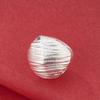 Irregular Hammered S925 Sterling Silver Spacer Beads for DIY Beaded Bracelets