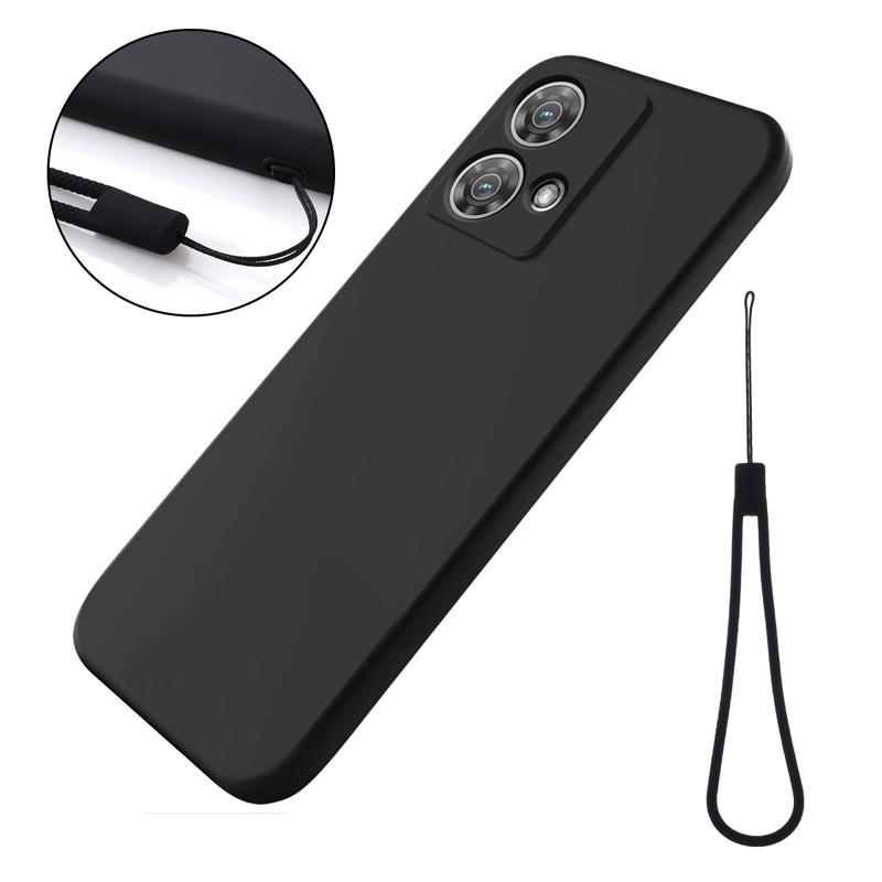 

For Motorola MOTO Edge 40 Neo Case Soft Premium Liquid Silicone Case with Flocking inside Cover for MOTO Edge 40 Neo with Strap for MOTO Edge 40 Neo