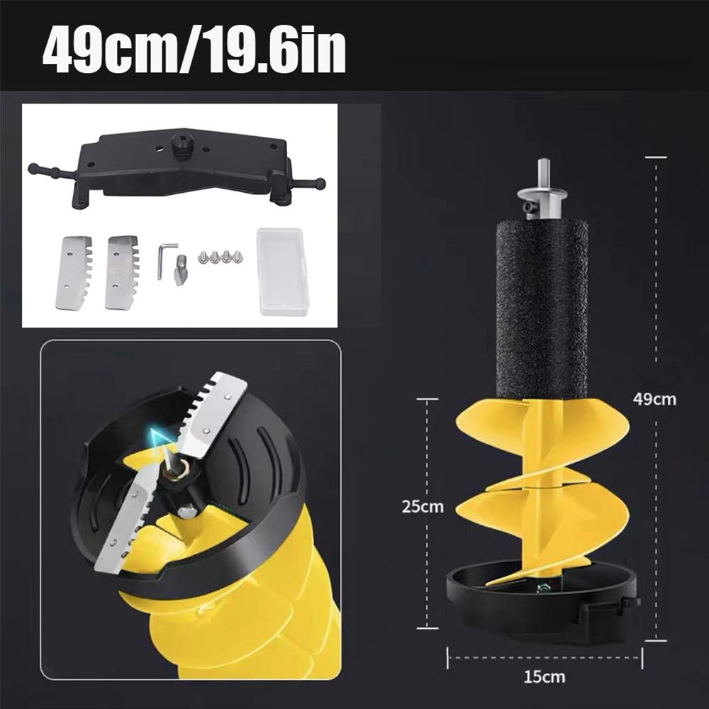 6in Elektrische IJsborenset Incisieve Bladen Slagvaste IJsboor met Positioneerder voor Vissen Noodgeval