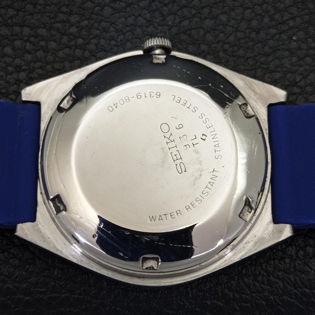 JAPAN VINTAGE SEIKO 5 AUTOMATIC 6309A MENS BLUE COLOR DIAL WATCH A500815-5 R154-a500815