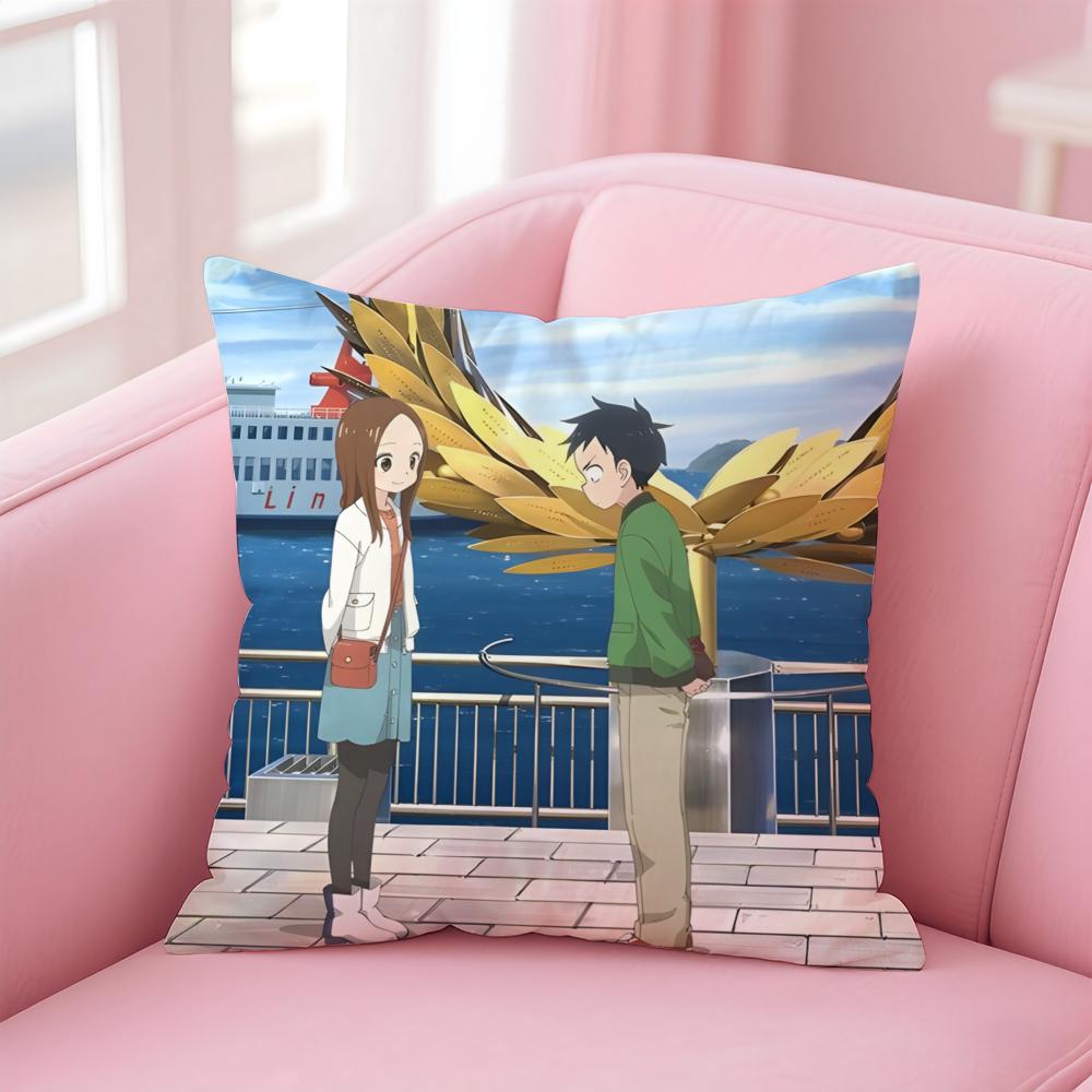 Anime Cartoon Takagisan X NishikataN Cushion Cover Pillow Case Soft Skin Friendly Fabric Concealed Zipper