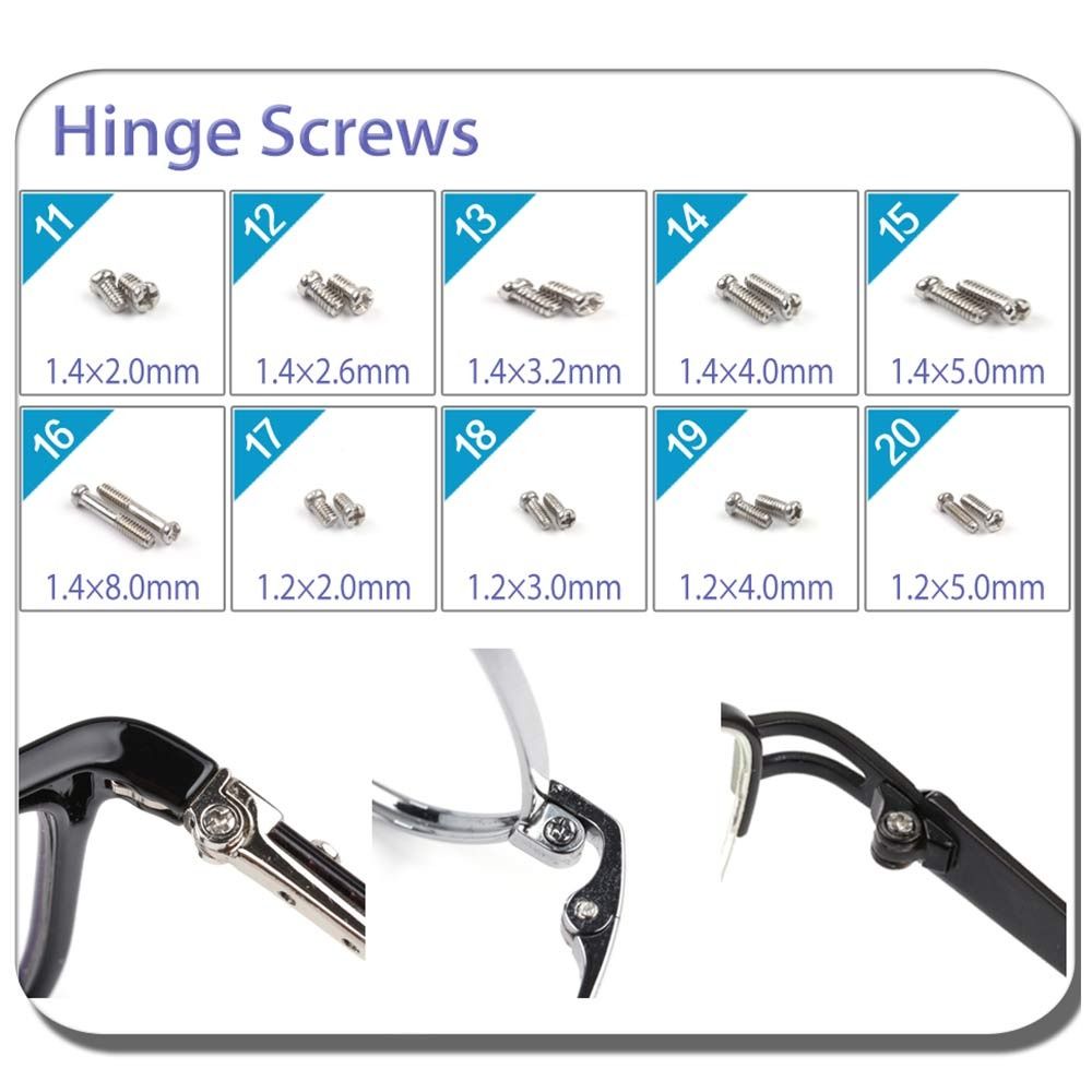 Repair Tool Kit Screws Sets Screw Nut Eyeglasses Repairing Set Repair Kit Tool Glasses Repair