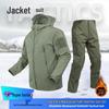 Alpha Green Tactical Sharkskin Waterproof Ski Suit: Camouflage Soft Shell Pants & Warm Fleece Set