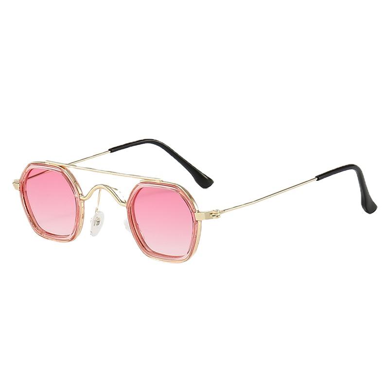 New Women Metal Polygon Sunglasses Vintage Women'S Brand Designer Sun Glasses Uv Protection Men Driving Eyewear Uv400 Goggles