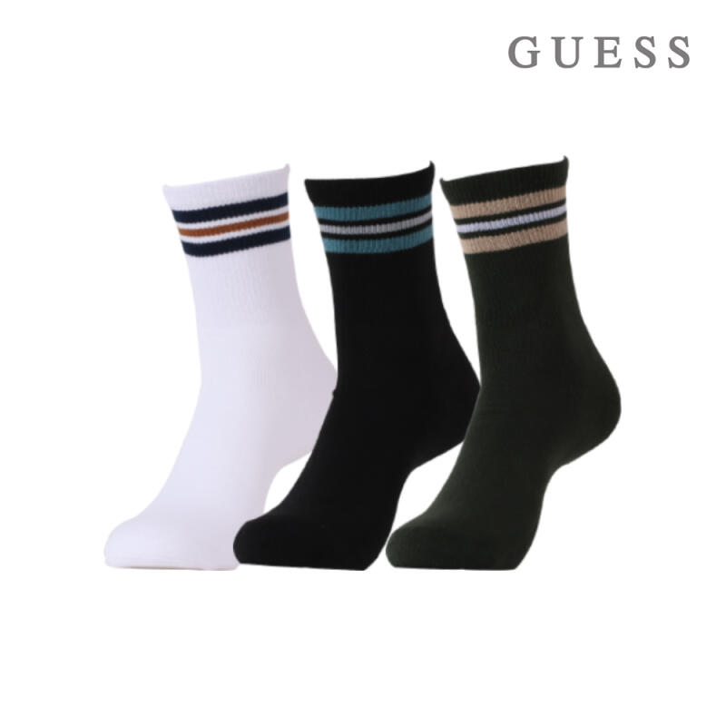 Guess Men s Ringle Color Block Pile Mid-Calf 3-Pair (KMZA3004)