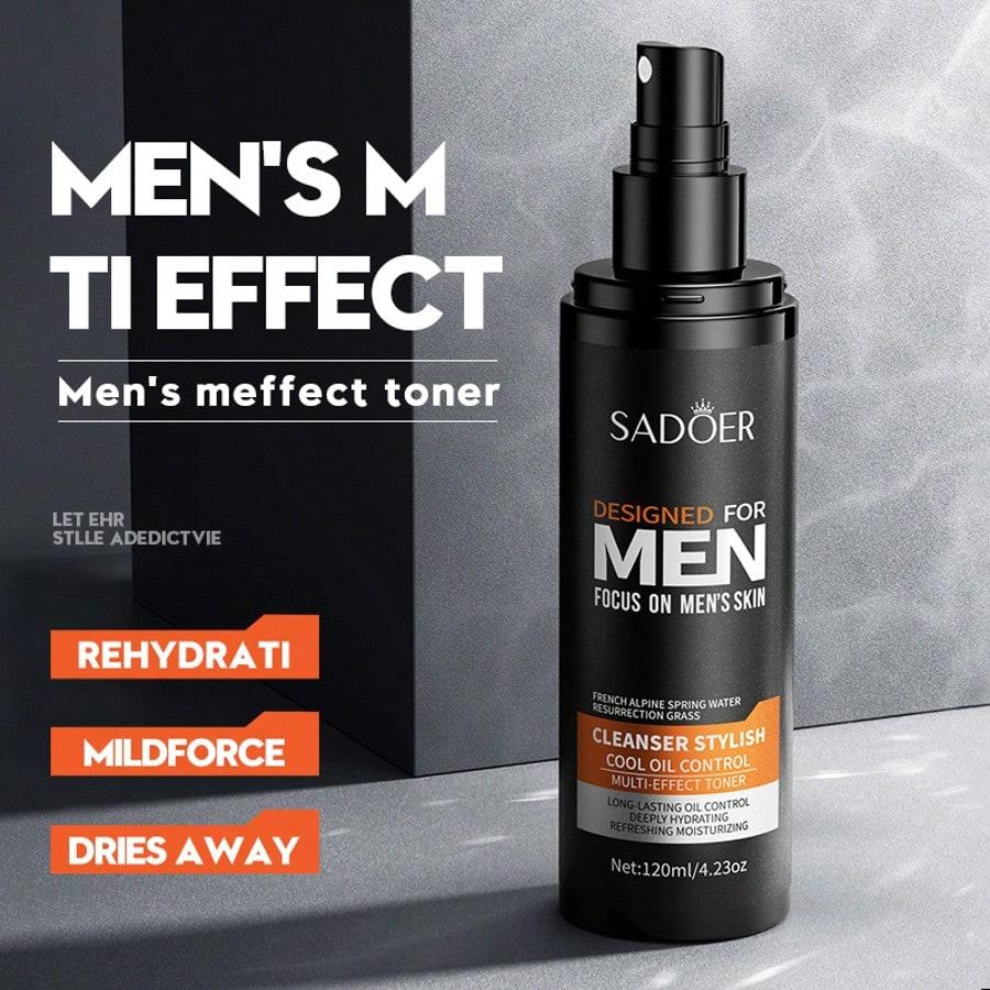 1pc 120ml Oil-Control Moisturizing Toner, Men's Toner, Deep Cleansing, Refines Pores, Fades Acne Mar