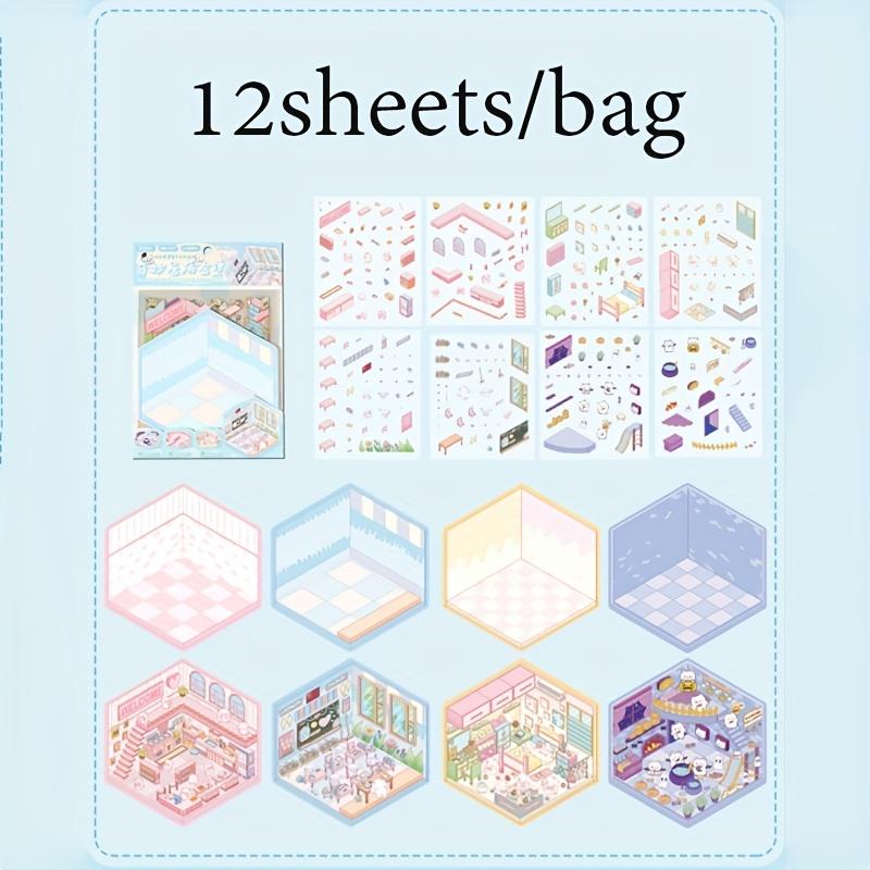 3D Scene Sticker Collection Multiple Miniature Landscape Sticker For Collage Creation DIY Sticker Decoration Scrapbook Stickers