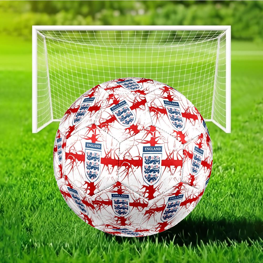 England Coat Of Arms Soccer Ball Size 5 Soccer Ball, Machine-stitched, Soft and Comfortable, Suitable for Training and Matches Fan Gift