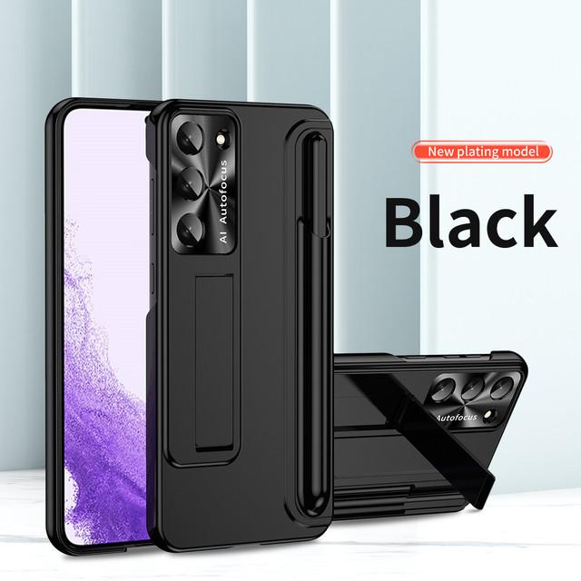 Anti -Fall Camera Protection Kickstand Case For Samsung Galaxy S23 Ultra S 23 Plus 5g S Pen Hard Cover For Samsung S23 Ultra