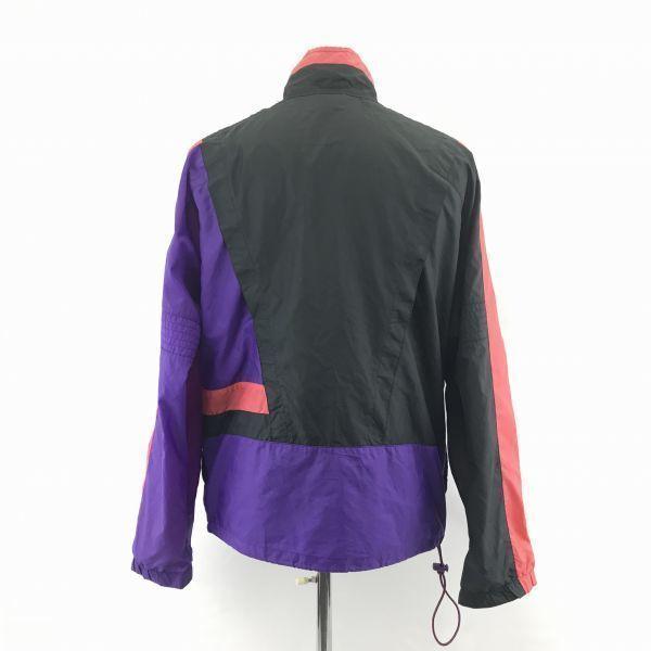 Nike 3-Color Nylon Blouson Outer Men S Black Purple Red Adjustable Drawstring Full Zip