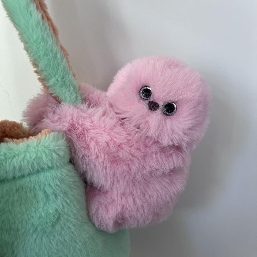 Interactive Shy Owl Plush Toy Singing Head Turning Stuffed Animal Cute Pendant Gift for Kids