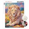 DIY Pearl Art Painting Majestic Lion Handmade Craft Modern Wall Decor Leisure Relax Activity Nice Gift for Novice Art Practitioners Home Decor