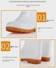 Tendon Sole Unisex White Waterproof Non-Slip Rubber Hygiene Boots for Medium and High Food Safety and Farm Work.