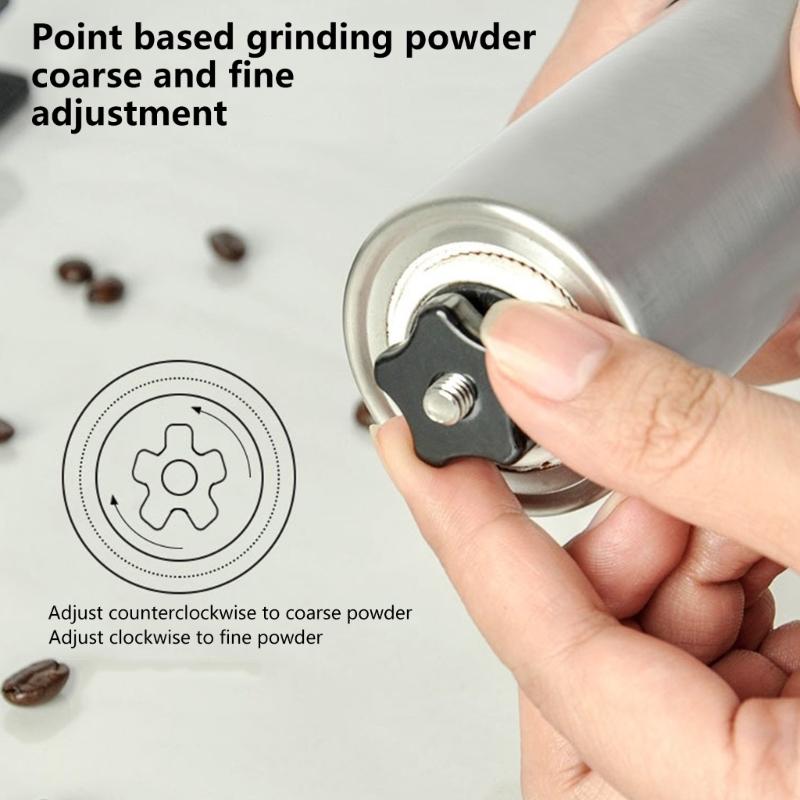 Efficient Manual Coffee Grinder Rusts Resistant Stainless Steels Espresso Grinding Machine for Home and Office Use