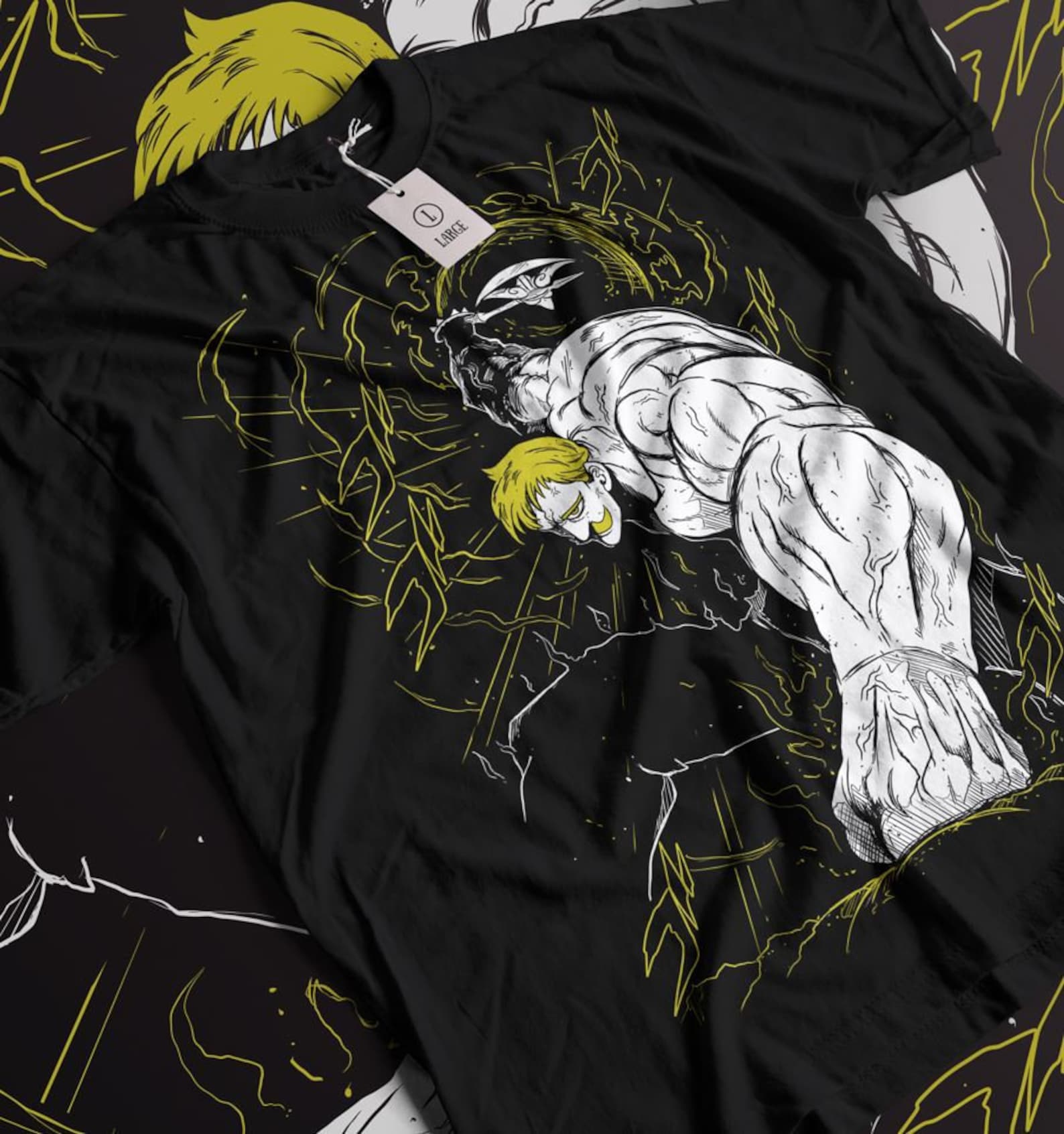 Unisex Escanor T-Shirt, The Seven Deadly Sins T-Shirt, Nanatsu no Taizai, Anime Shirt, Anime T-Shirt S