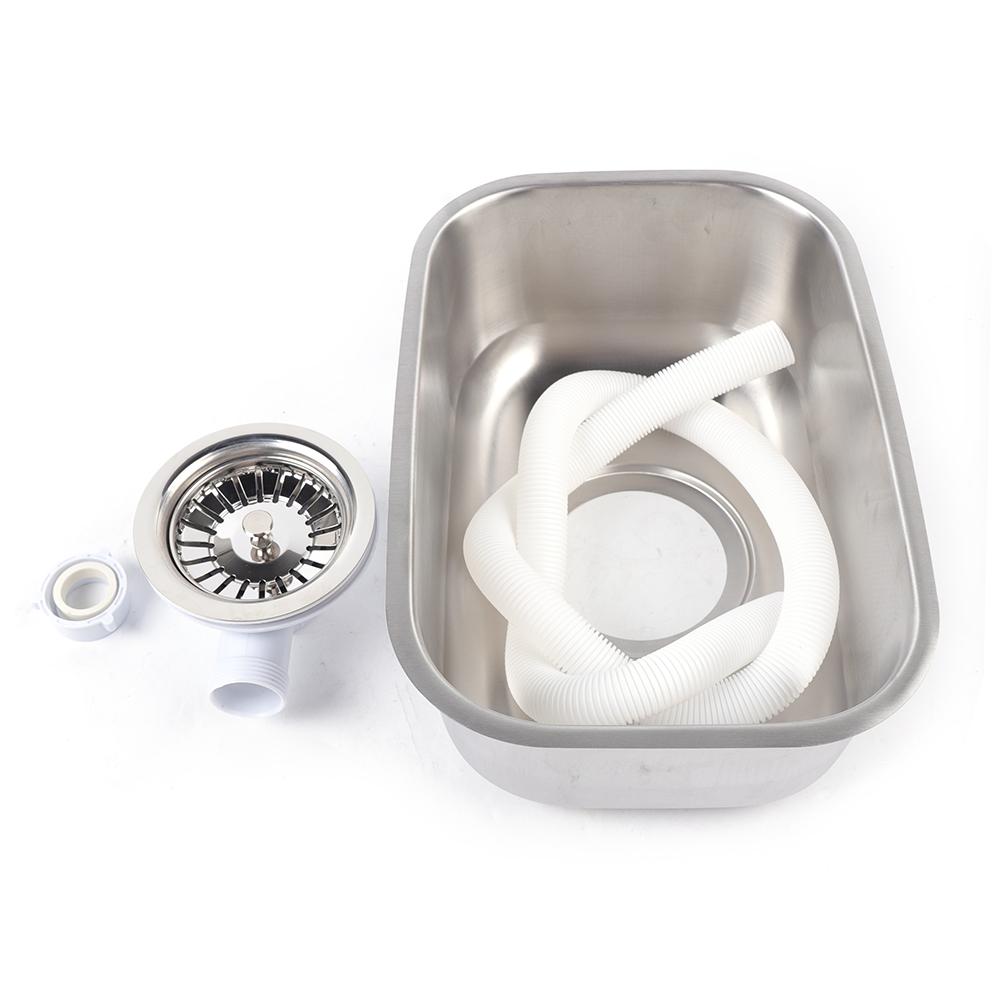 RV Roulotte Camper 304 Acciaio Inossidabile Lavabo a Mano Cucina Lavello Rettangolare Lavabo Lavamani