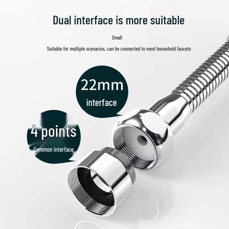 Universal Rotatable Kitchen Sink Faucet Extension Hose - Pressurized & Anti-Splash Spout