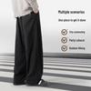 Jeanswest Men's Corduroy Wide-Leg Retro Straight-Leg Pants