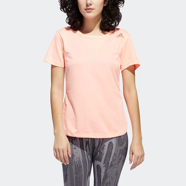 Adidas Trg Tee H.Rdy Training Sports Quick-Dry Breathable Short Sleeve T-Shirt Women Tops Light-Flash-Orange GF1960
