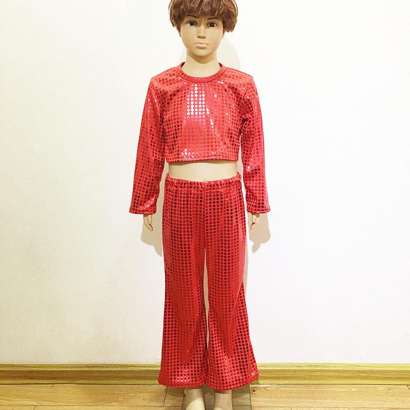Kinderen Polka Dot Pailletten Zeemeermin Optreden Kostuum Bell Bottoms