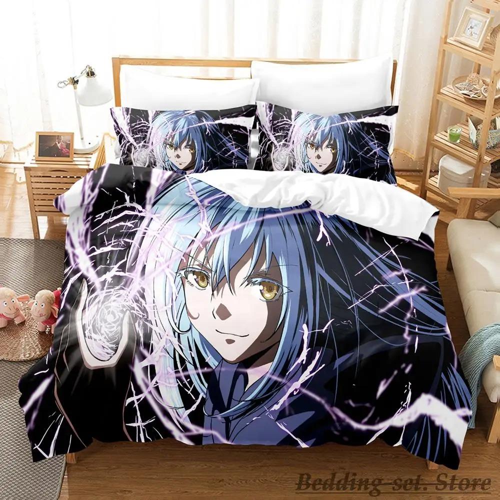 Rimuru Tempest Sängkläder Set Enkel Twin Full Queen King Size Sängset Vuxen Barn Sovrum Påslakanset Anime Kawaii