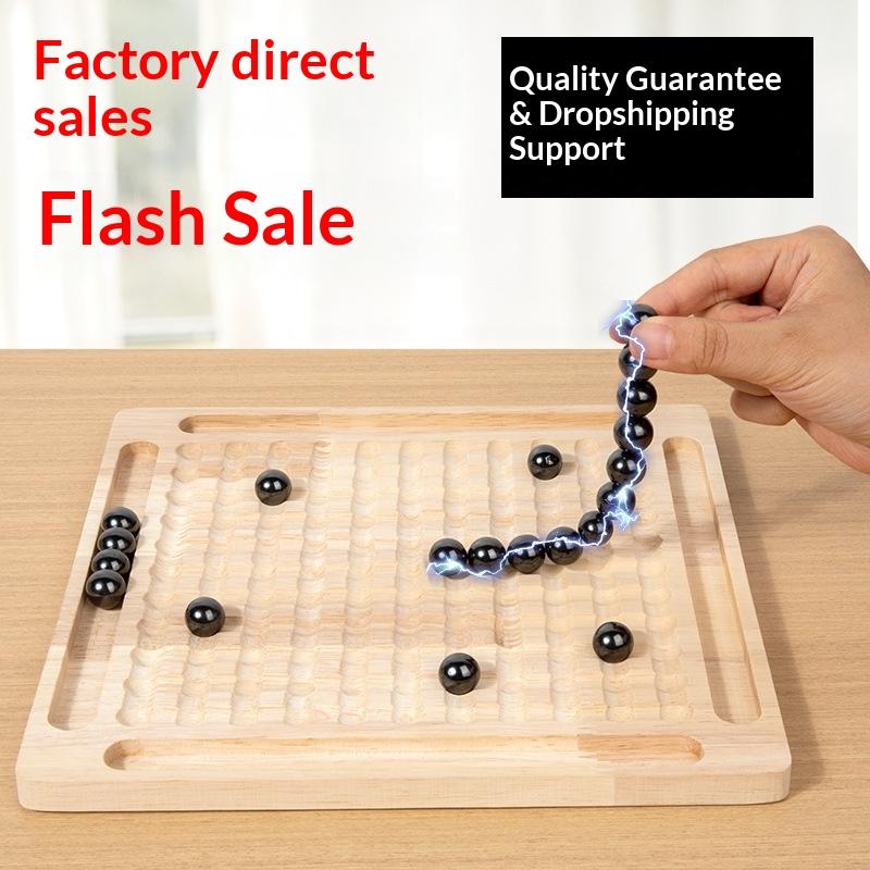 Magnetic Battle Board Game Fun Magnetic Induction Table Game Educational Wooden Child Interactive Brain Training Toy