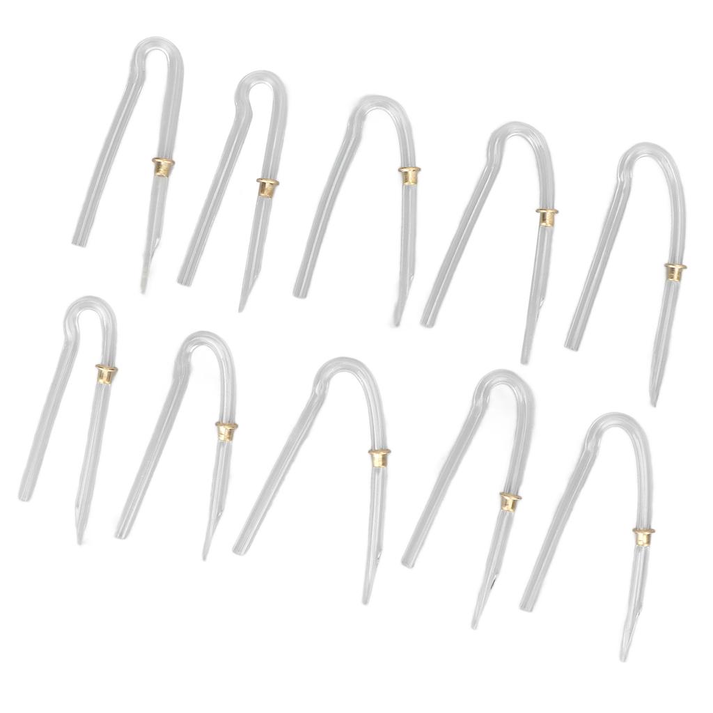10pcs Preformed Earmold Hearing Aid Tubes Professional BTE Hearing Aid Tubing with Metal Tube Lock