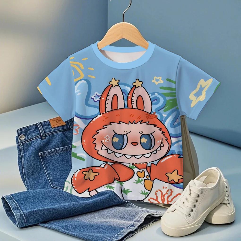 Cute Boys Girls Clothes Cartoon Character Graphic Print Child T Shirts Cool Comfortable Fashion Tops Birthday Party Gifts