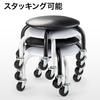 Sanwa Direct Work Chair with Low Load Capacity 100kg Low Work Black Casters, [Completed Product] Chair, 150-SNCH011BK