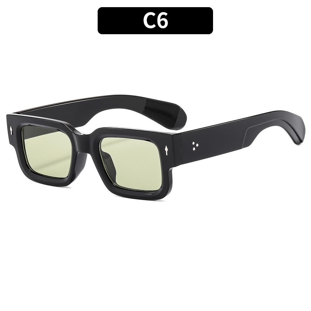 

Retro Square Black Lens Sunglasses Women Luxury Brand Designer Sun Glasses Fashion Rectangle Eyewear Men Uv400 Glasses 1PC