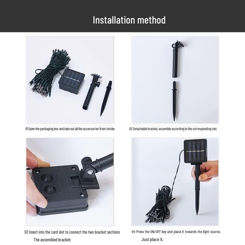 Enpufike LED Solar Star String Lights