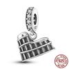 Charm Copper Rose Flower Dog Charms Bead Pendant Fit Original Bracelet Making For Woman Jewelry Fashion Diy